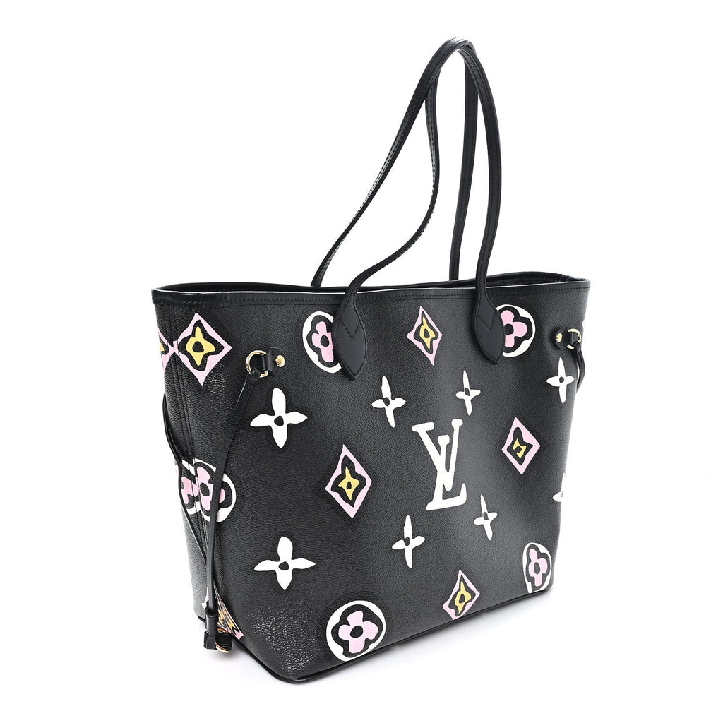 Monogram Giant Wild at Heart Neverfull MM Black