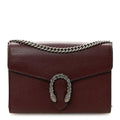 Dollar Calfskin Crystal Mini Dionysus Chain Wallet Vintage Bordeaux