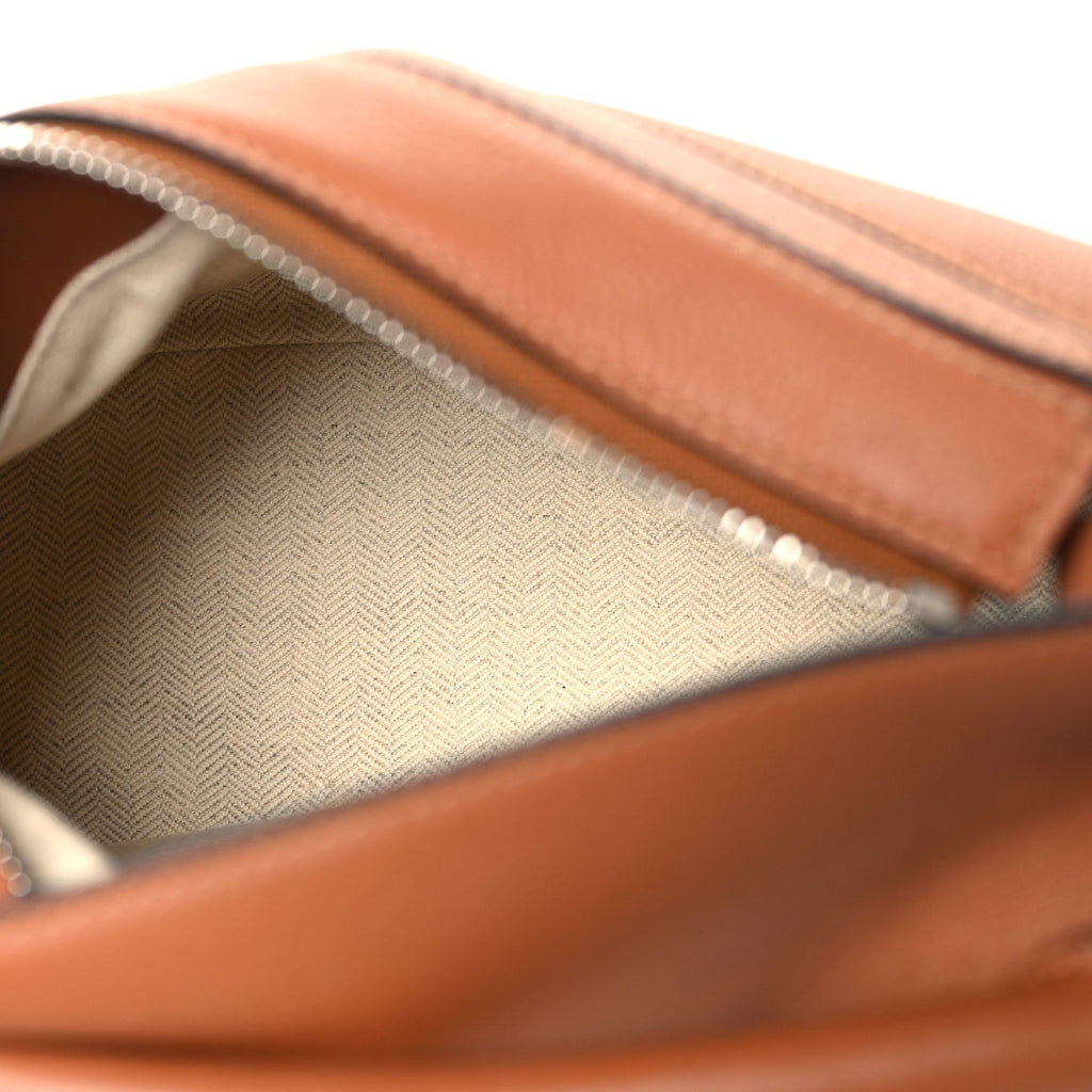 Grained Calfskin Small Puzzle Bag Tan
