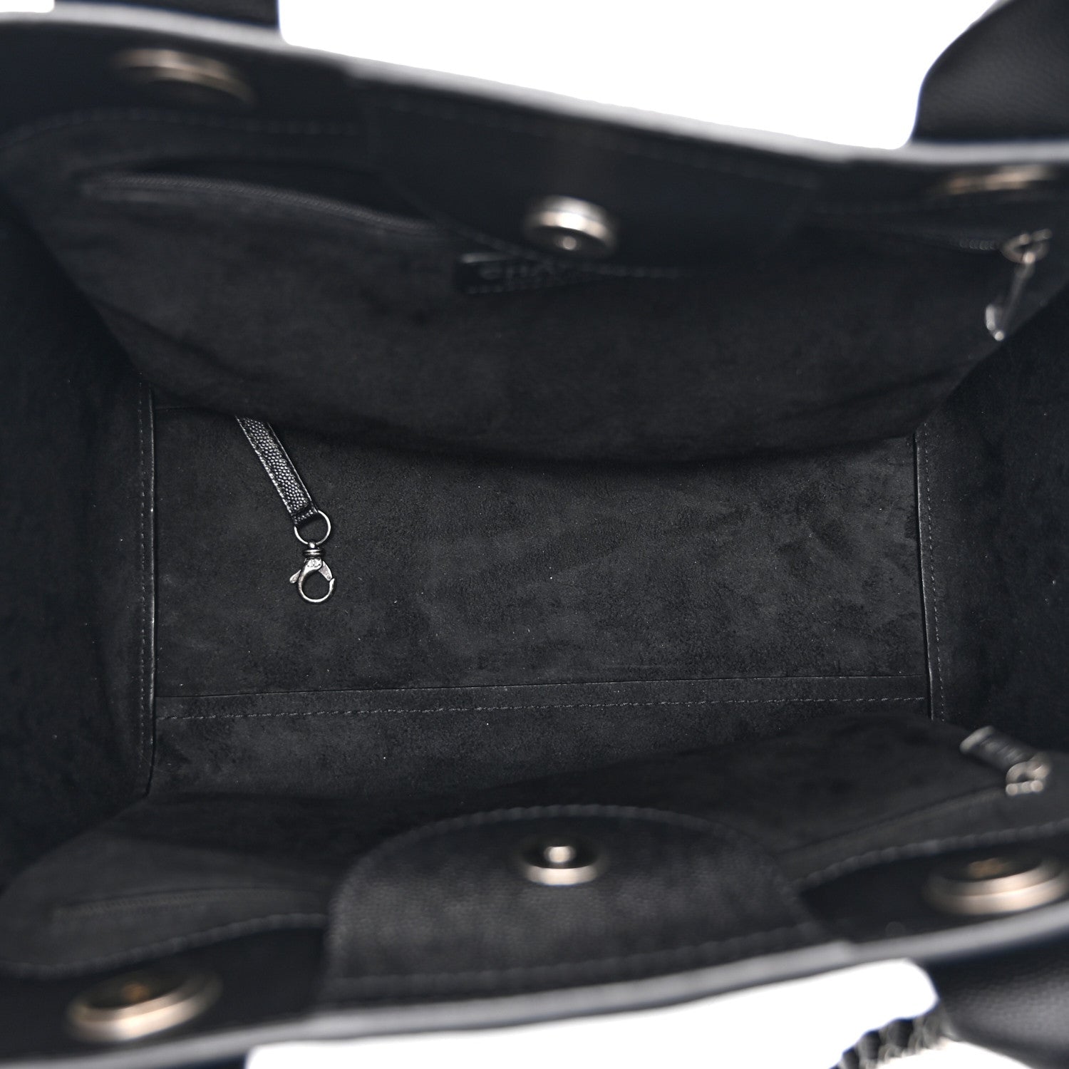 Caviar Small Studded Deauville Tote Black