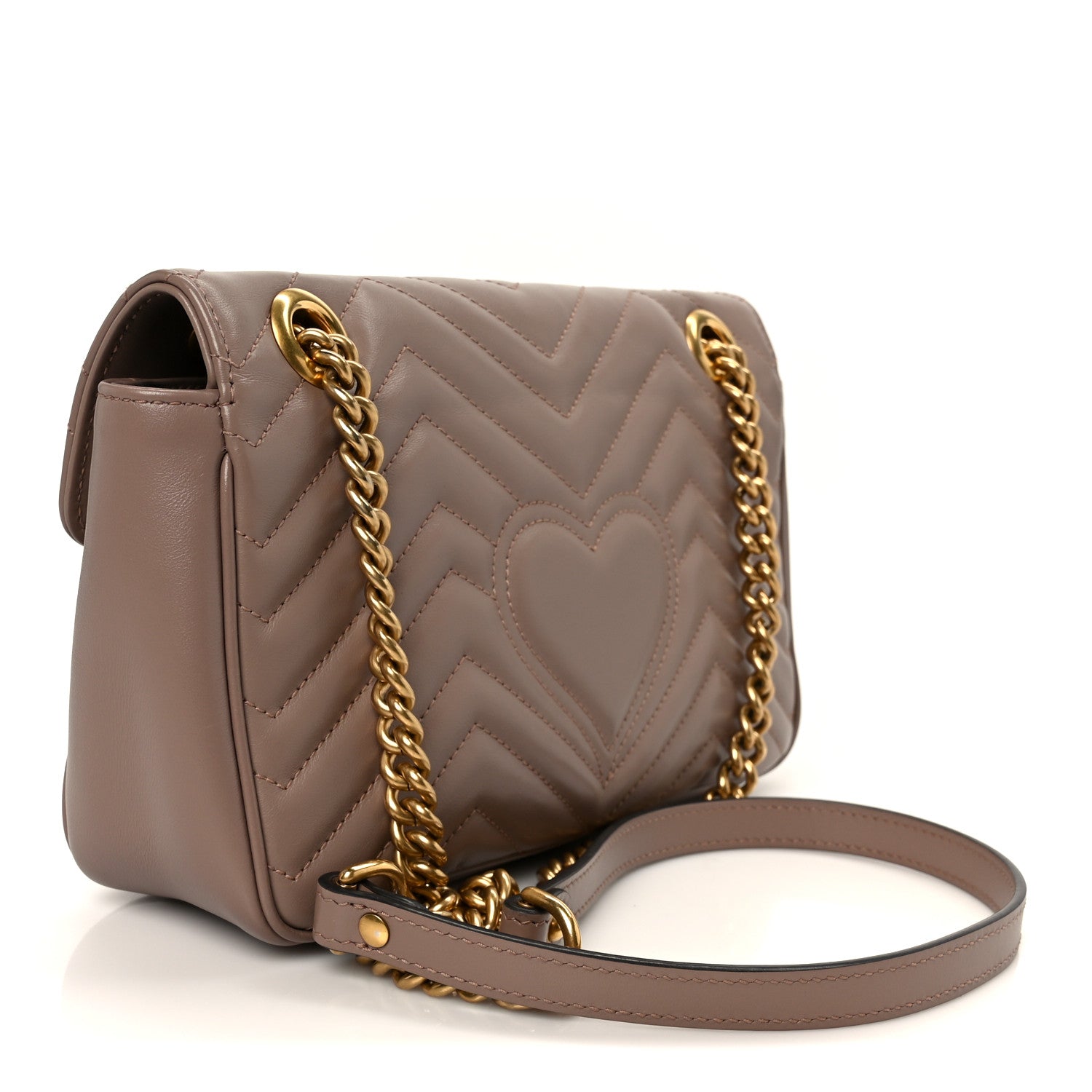 Calfskin Matelasse Small GG Marmont Shoulder Bag Porcelain Rose