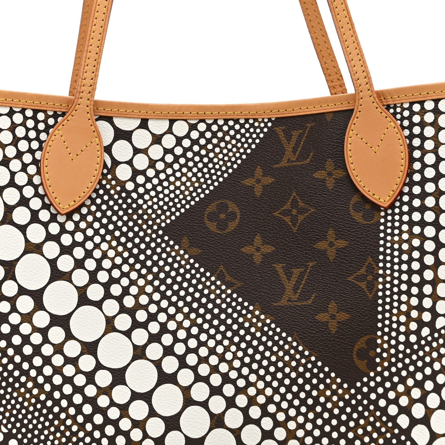 Monogram Kusama Waves Neverfull MM White