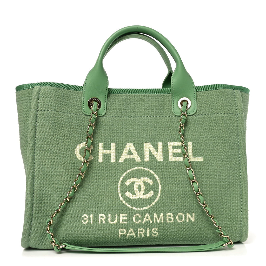 Mixed Fibers Small Deauville Tote Green