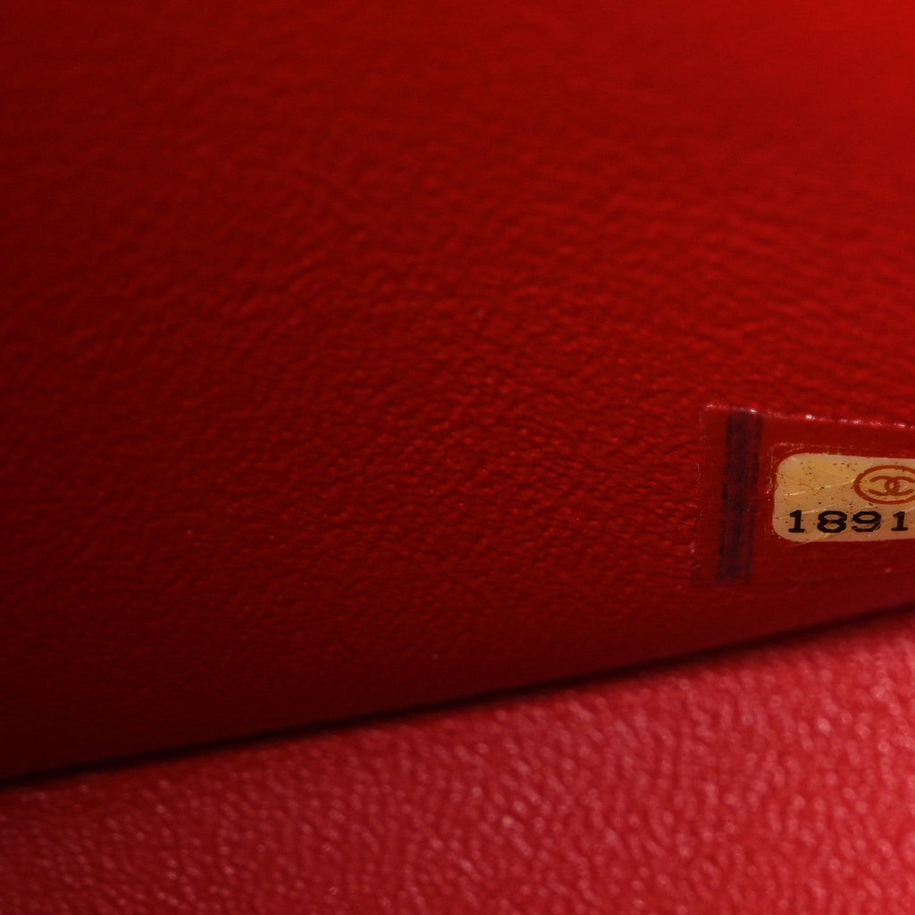 Lambskin Quilted Jumbo Double Flap Red
