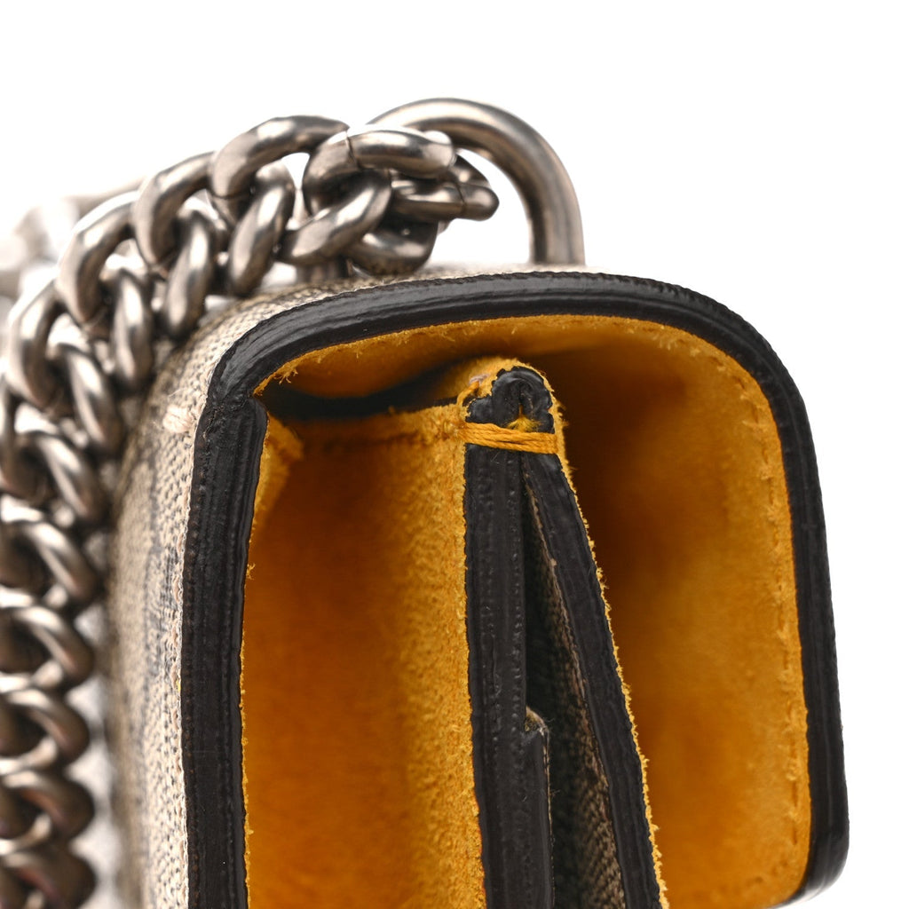 GG Supreme Monogram Mini Dionysus Shoulder Bag Yellow