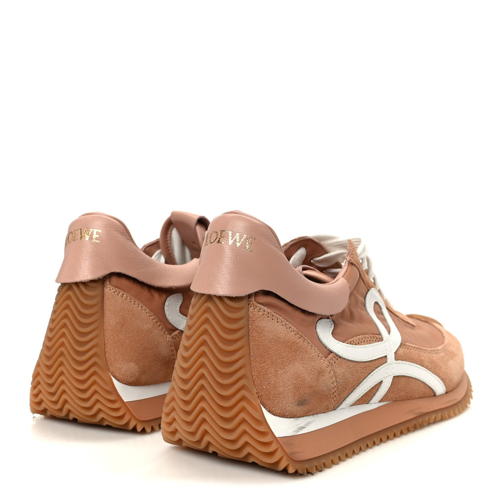 Nylon Suede Flow Runner Sneakers 40 Powder