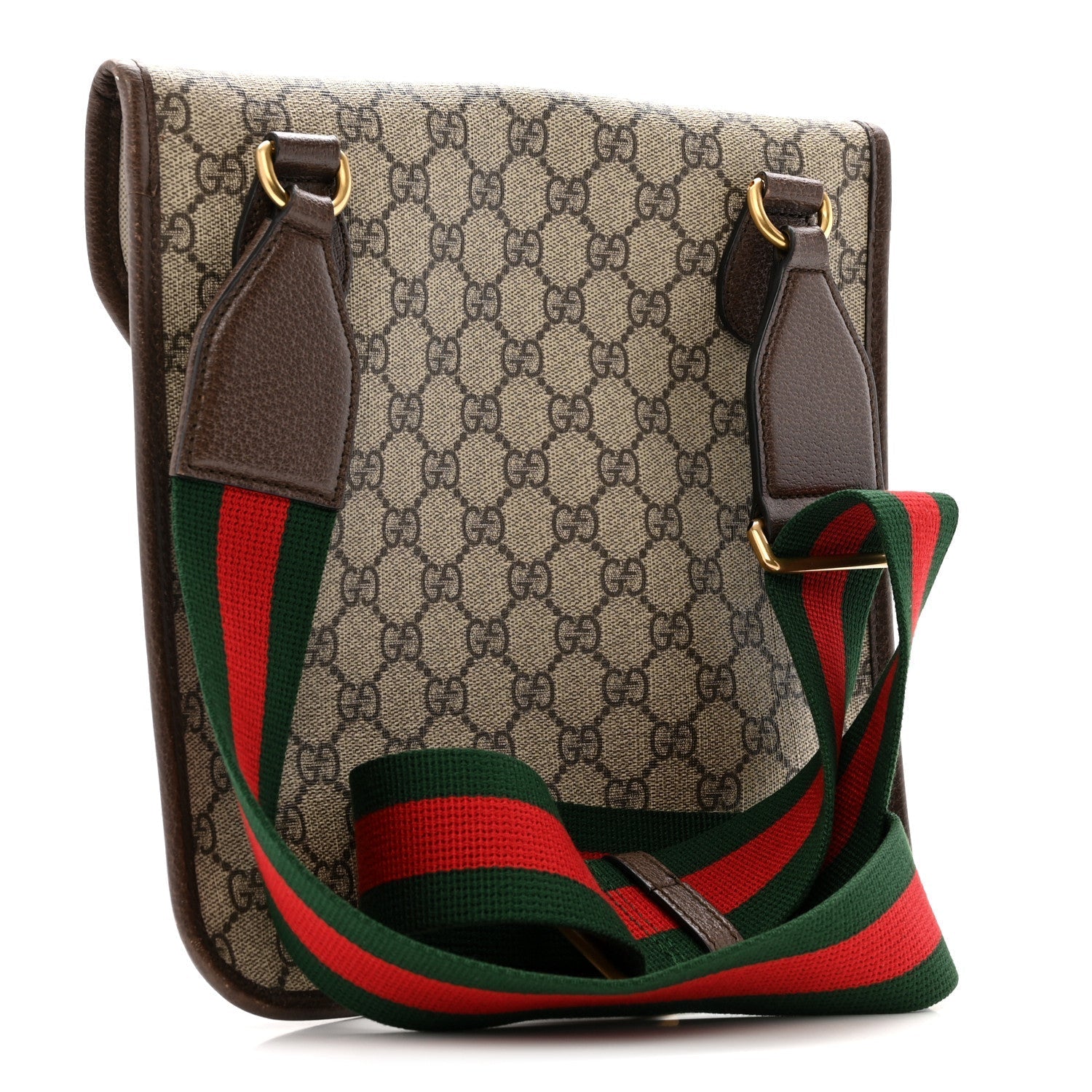 GG Supreme Monogram Web Medium Neo Vintage Flap Messenger Bag Beige New Acero