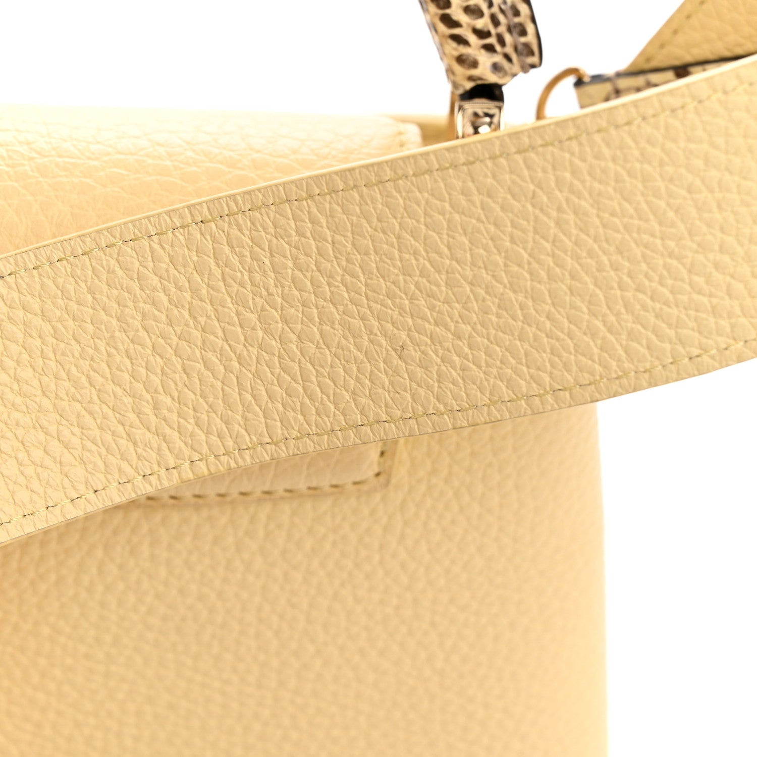 Taurillon Snakeskin Mini Capucines Banane
