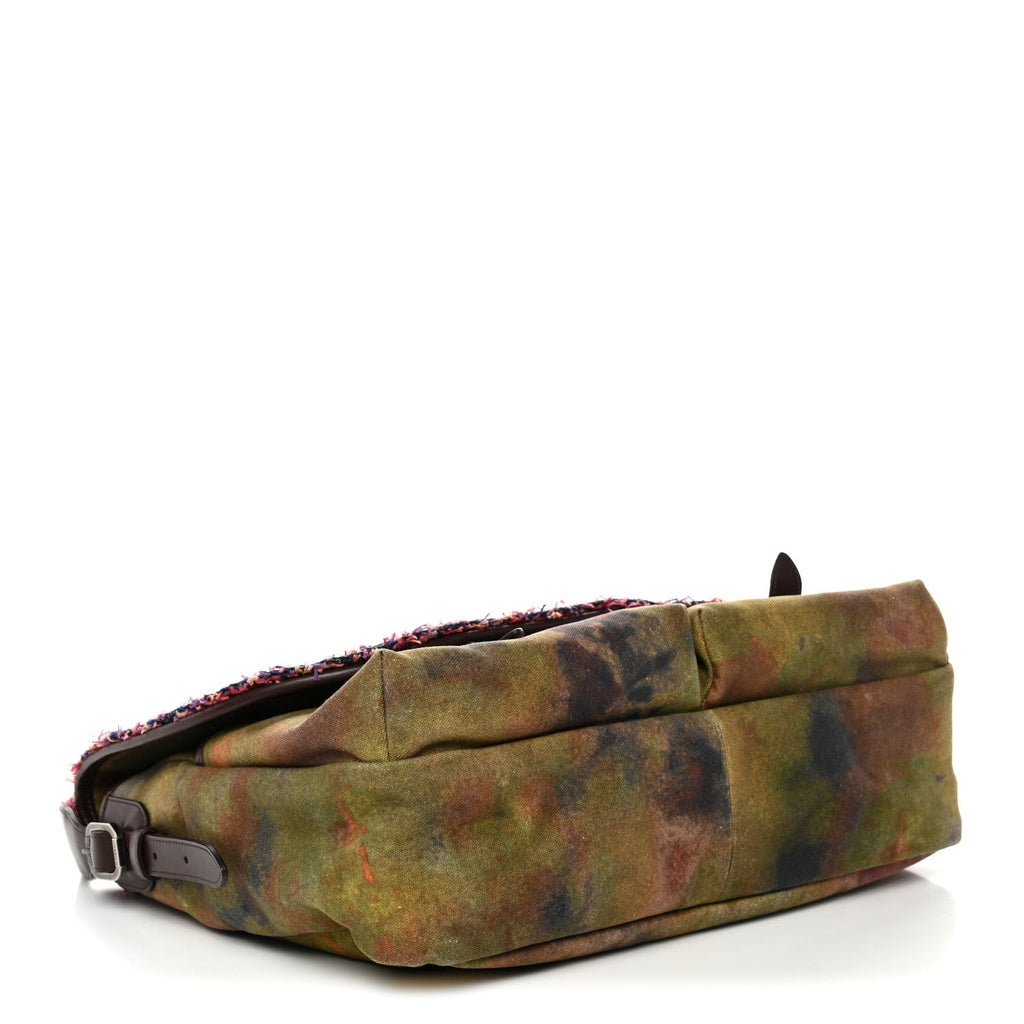 Washed Toile Large Graffiti On The Pavements Messenger Khaki Multicolor