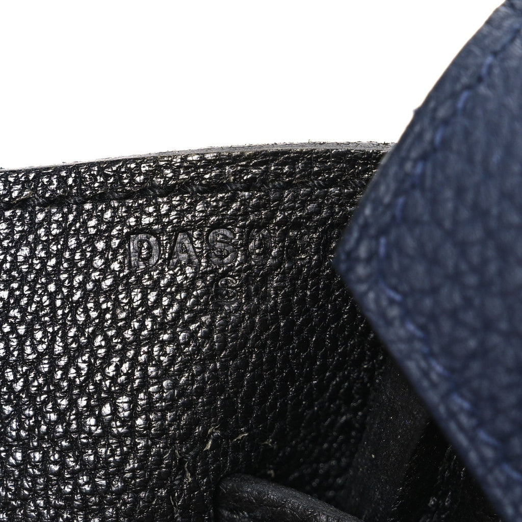 Togo Bi-Color Horseshoe Birkin 35 Bleu Nuit Black