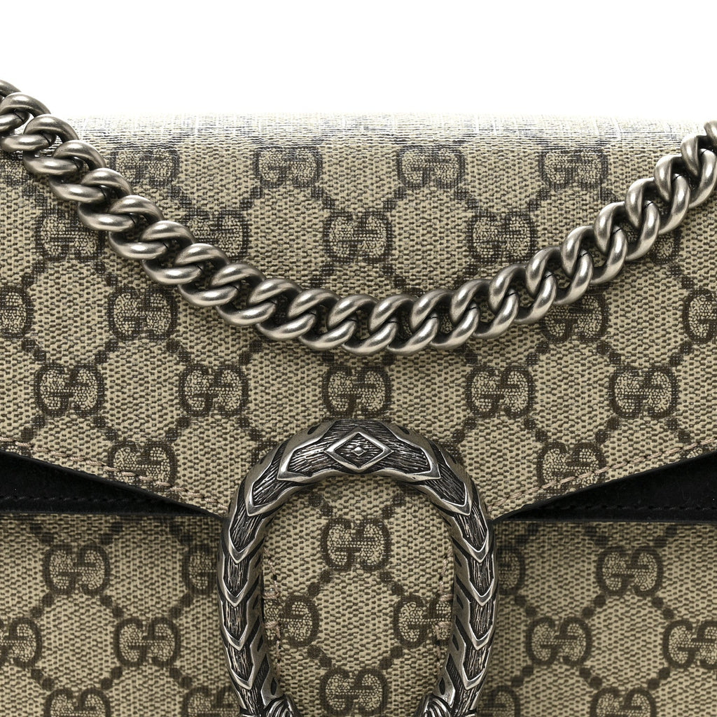 GG Supreme Monogram Small Dionysus Shoulder Bag Black