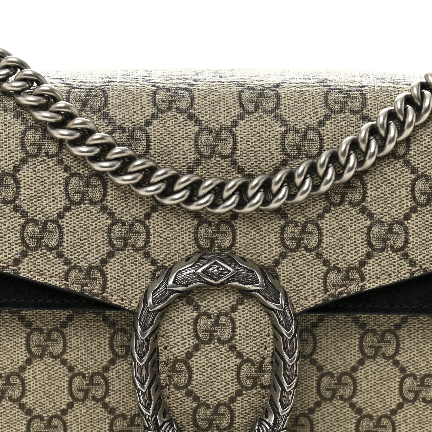 GG Supreme Monogram Small Dionysus Shoulder Bag Black