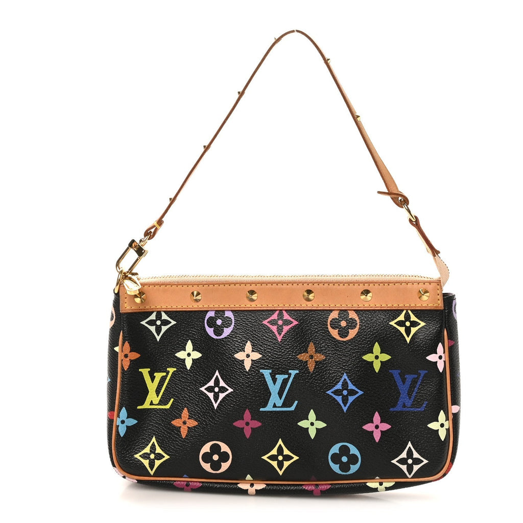 Monogram Multicolor Pochette Accessories Black