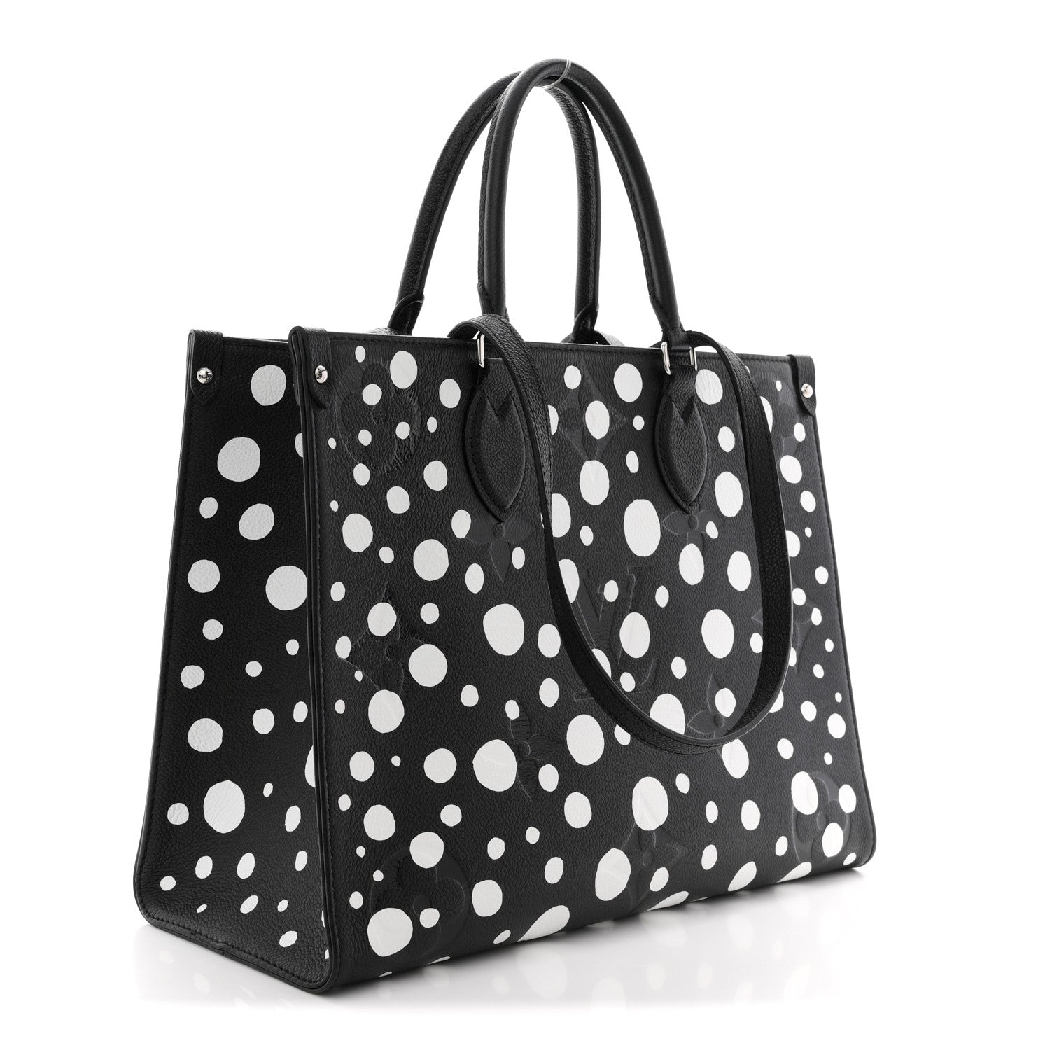 Monogram Kusama Dots Onthego MM Black White