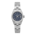 Stainless Steel 26mm Oyster Perpetual Date Watch Blue Roman 69160