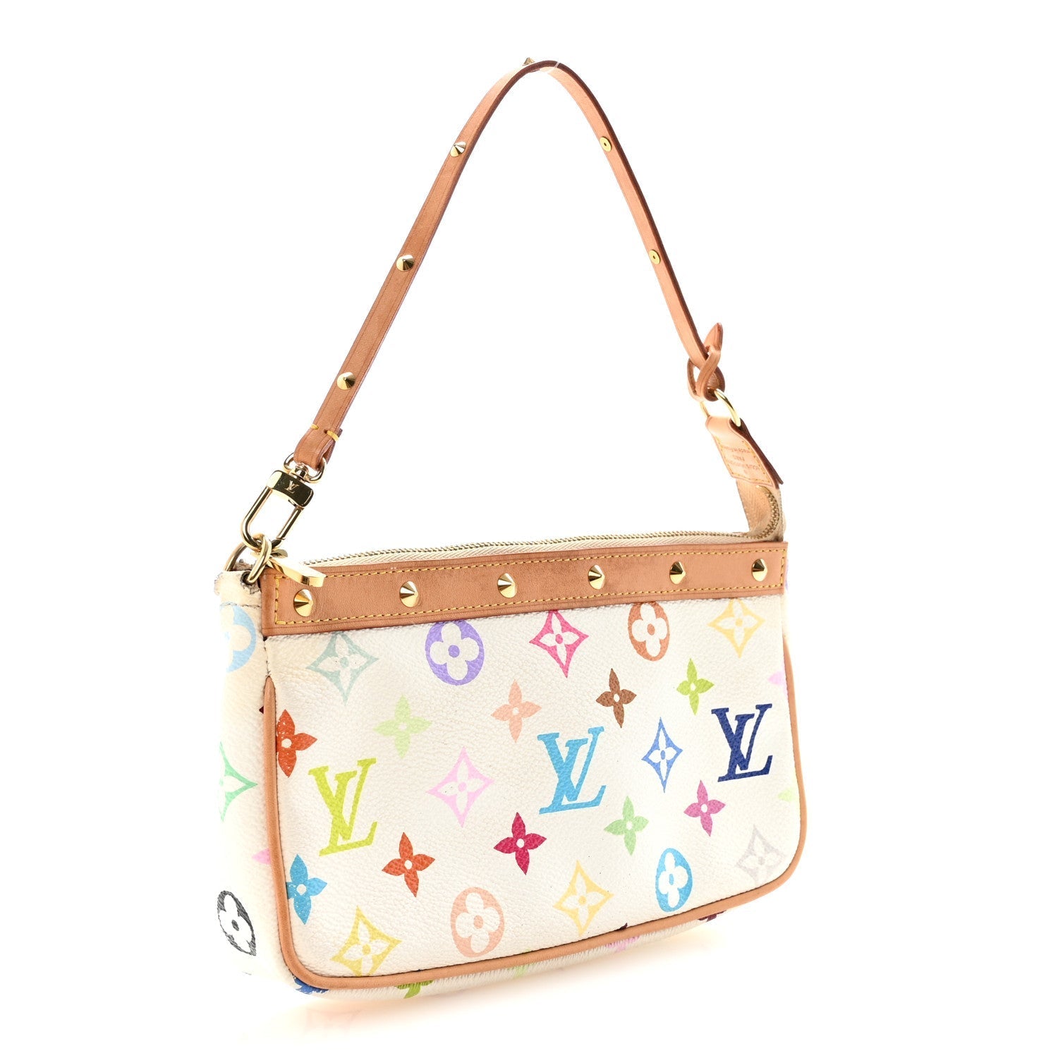 Monogram Multicolor Pochette Accessories White