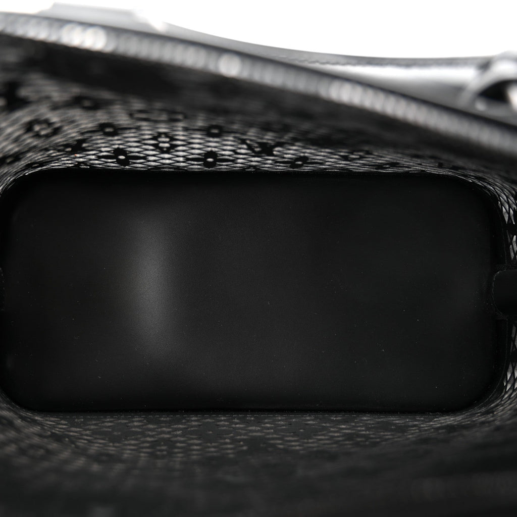 Patent Calfskin Laced Monogram Alma PM Black