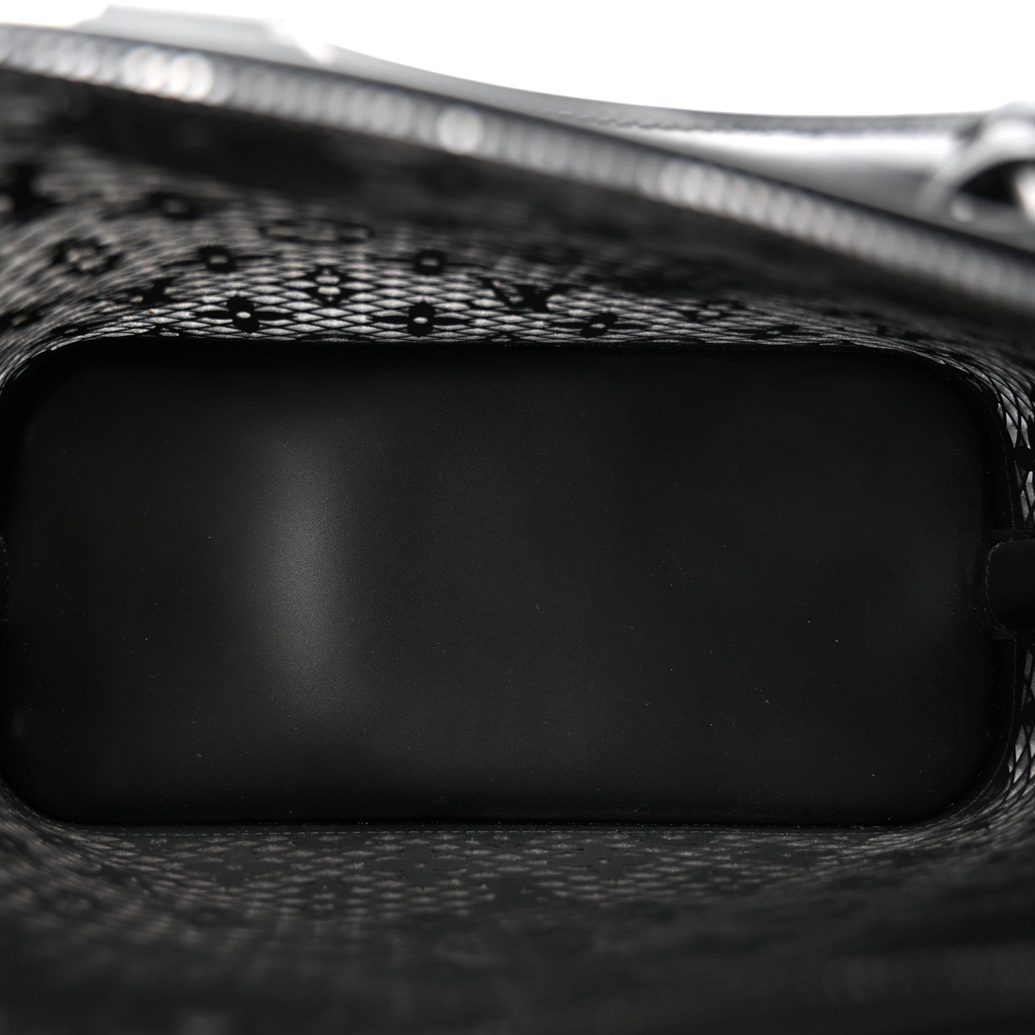 Patent Calfskin Laced Monogram Alma PM Black
