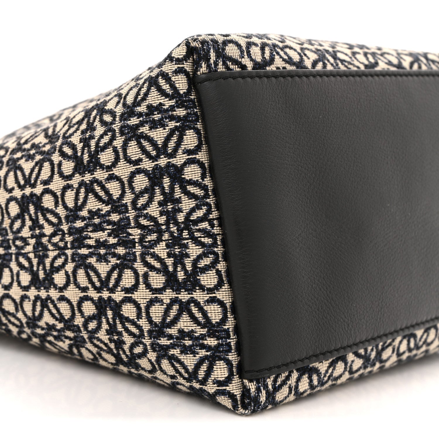 Jacquard Anagram Calfskin Small Cubi Bag Navy Black