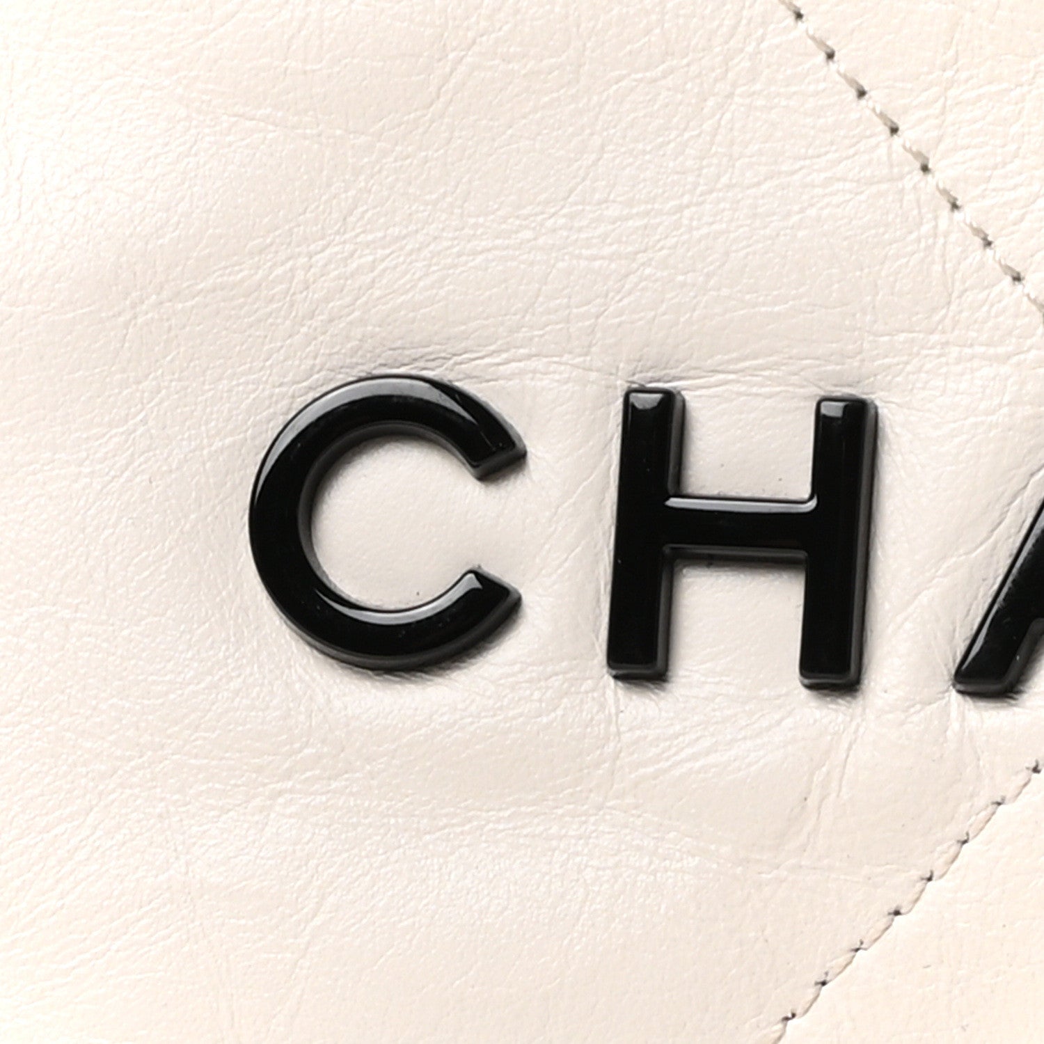 Shiny Calfskin Quilted Small Chanel 22 White Black