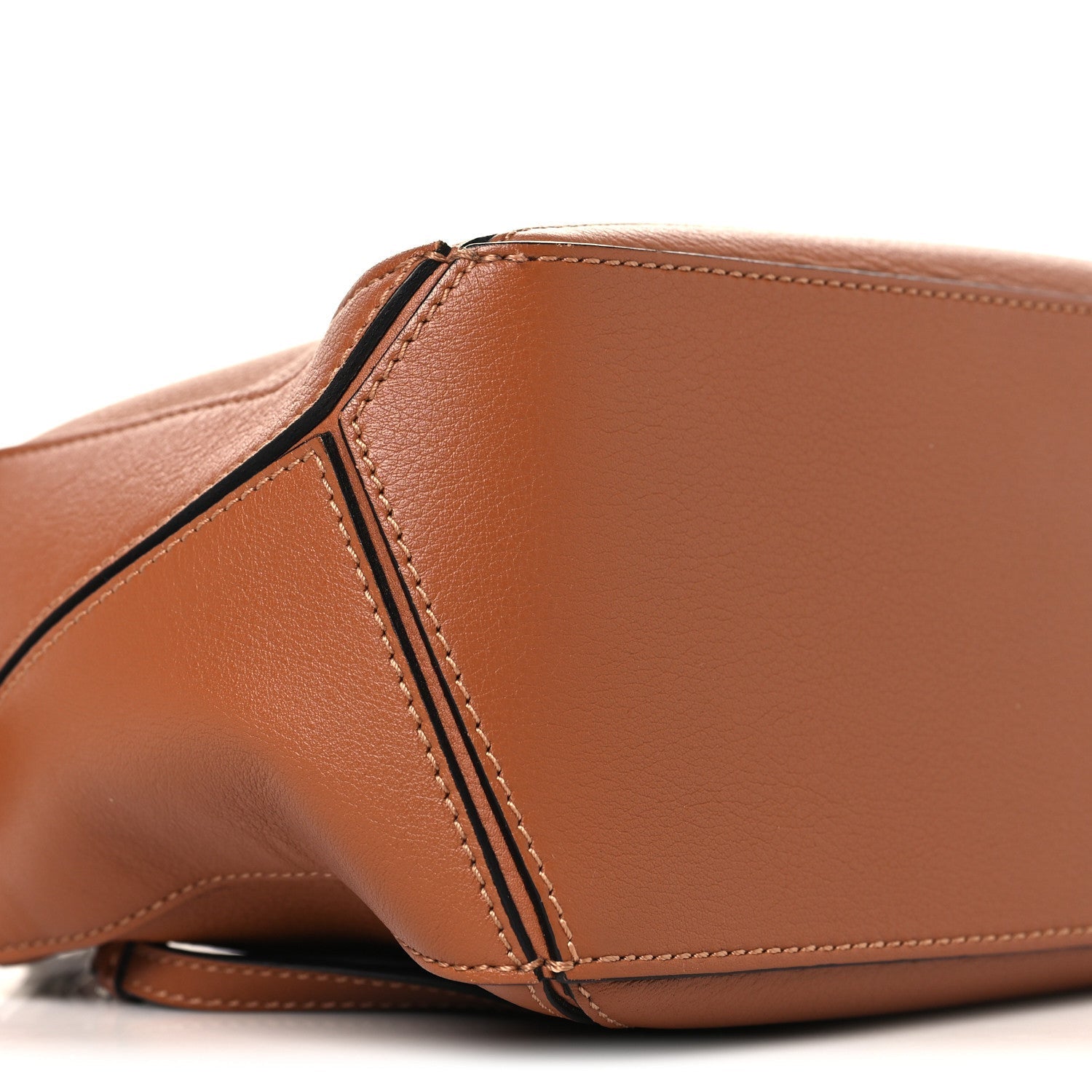 Grained Calfskin Small Puzzle Bag Tan