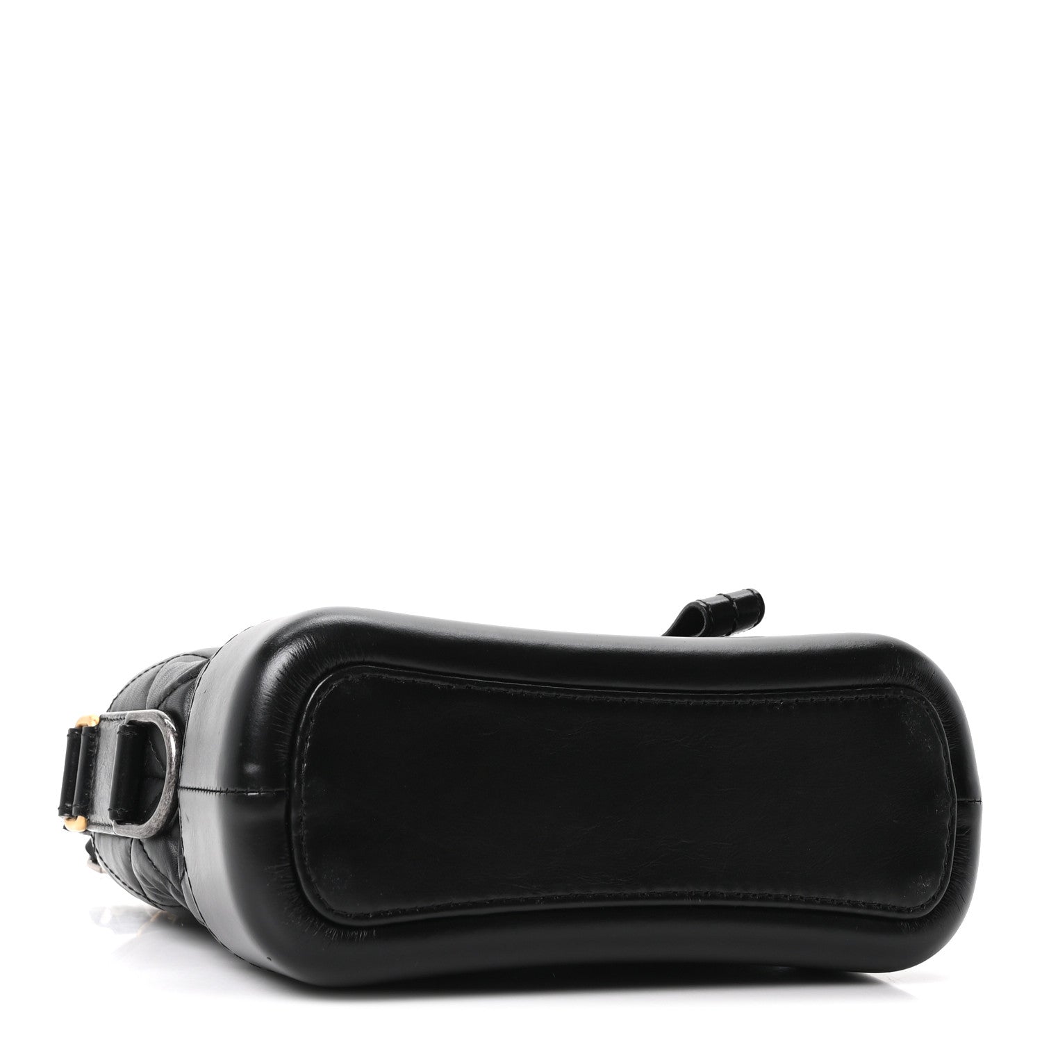 Aged Calfskin Quilted Small Gabrielle Hobo Black
