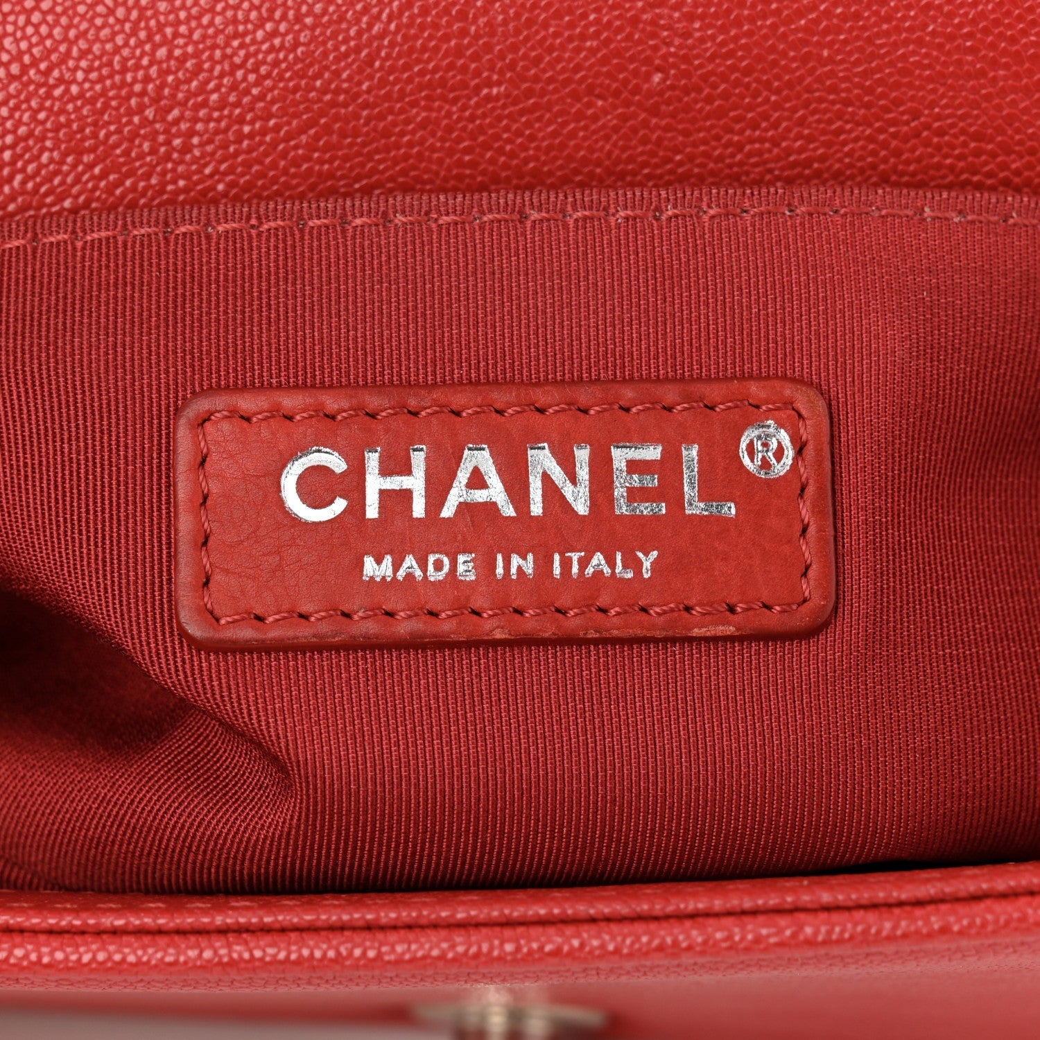 Caviar Quilted Small Boy Flap Red