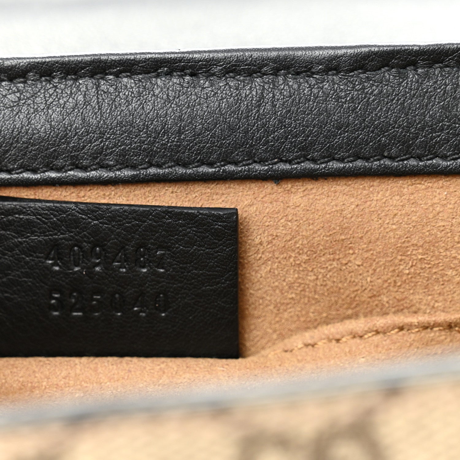 GG Supreme Monogram Calfskin Small Padlock Shoulder Bag Beige Black Cuir