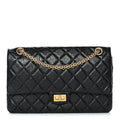 Aged Calfskin Quilted 2.55 Reissue 226 Flap Black