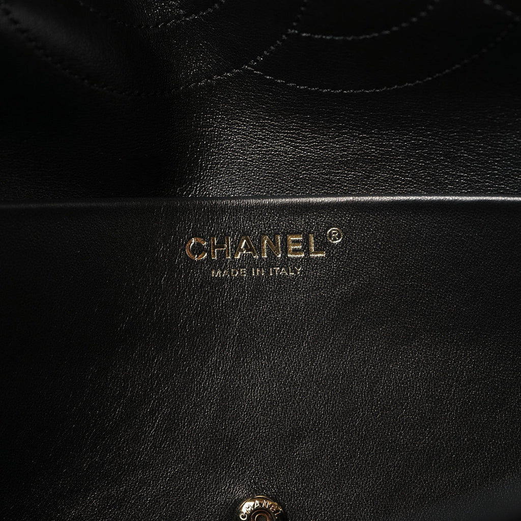 Suede Calfskin Small Souplissimo Maxi Flap Black
