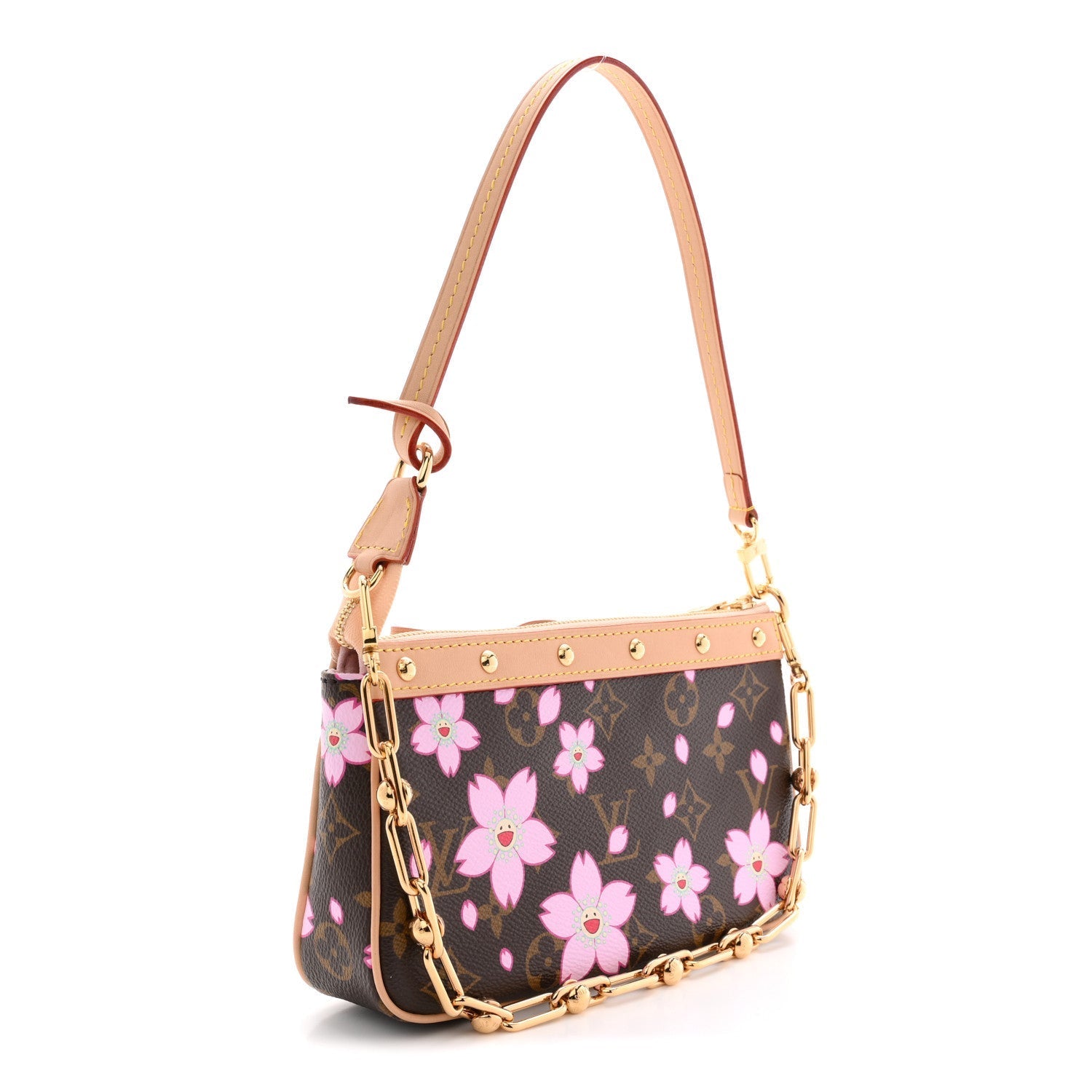 LV X TM Monogram Pochette Accessories Sakura Brown