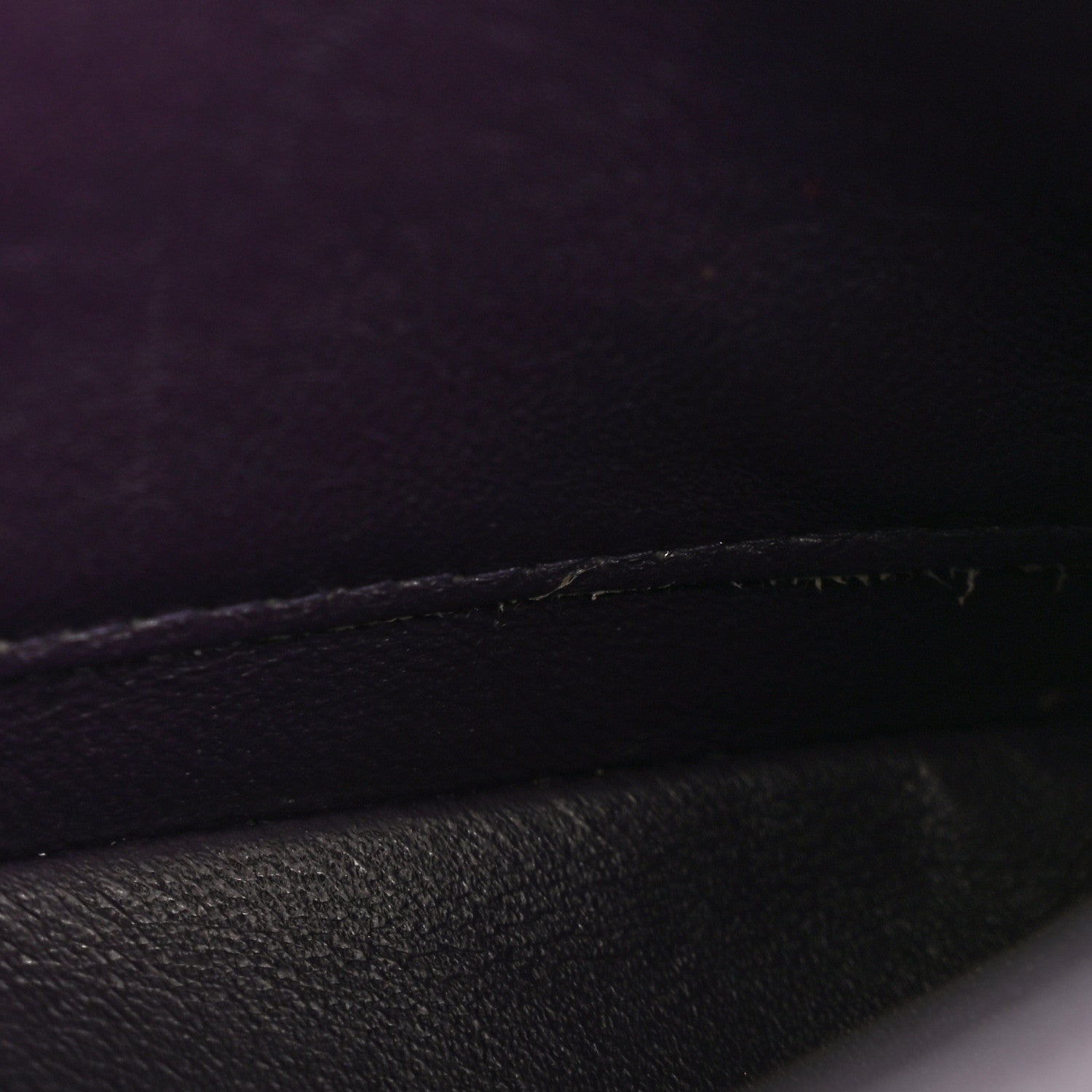 Caviar Quilted Small Double Flap Dark Purple