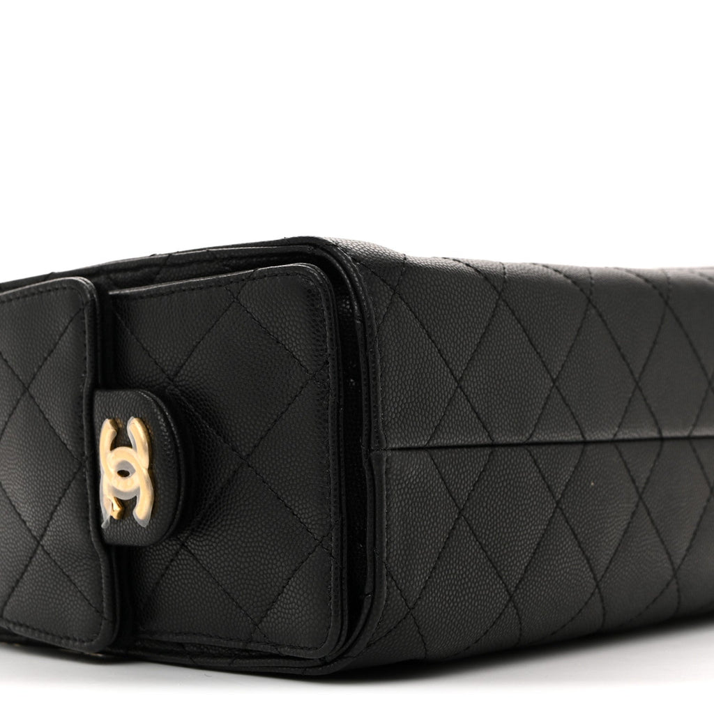 Caviar Quilted Mini Chanel 25 Handbag Black
