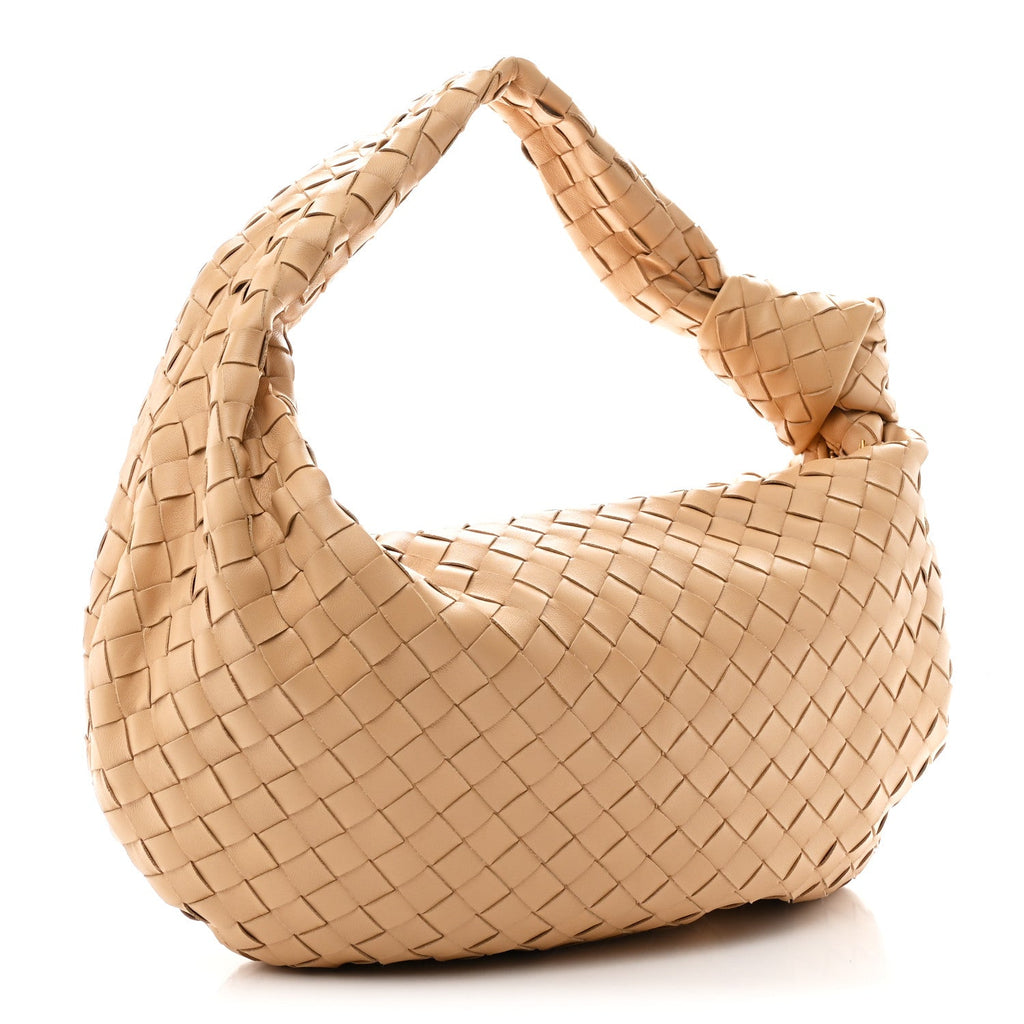 Nappa Intrecciato Small Jodie Hobo Almond