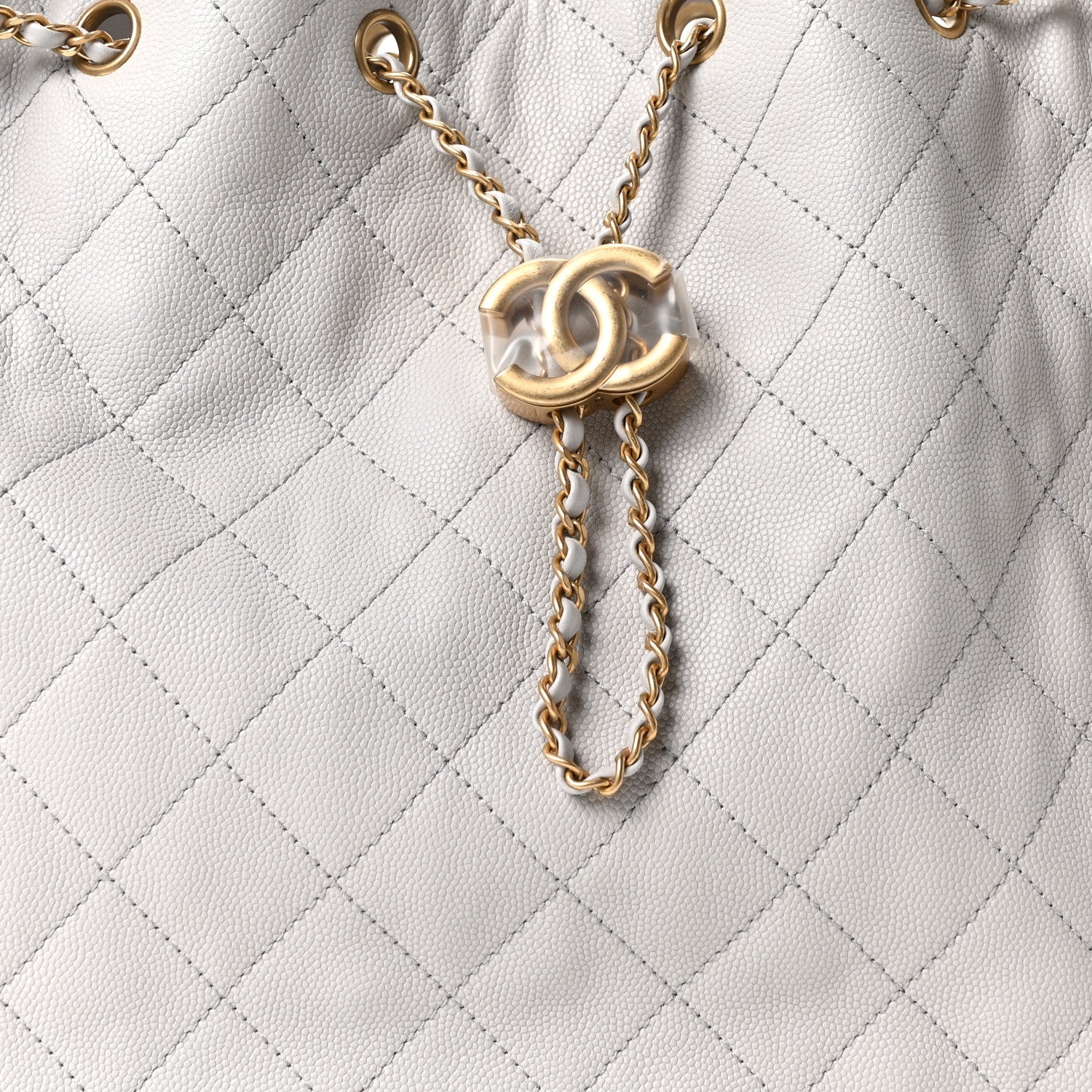 Caviar Quilted Medium Chanel 25 Handbag Light Gray