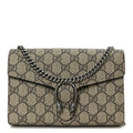 GG Supreme Monogram Mini Dionysus Chain Wallet Beige Taupe