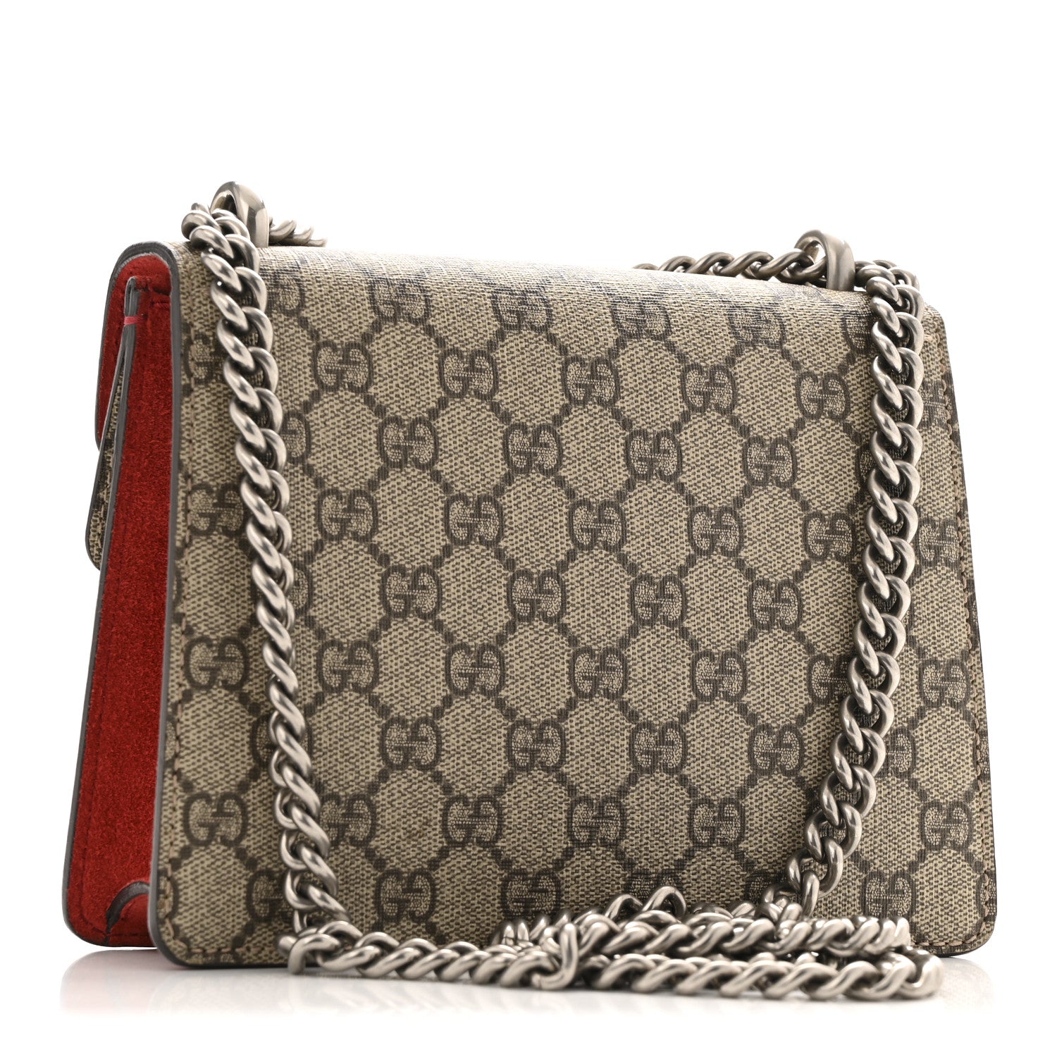 GG Supreme Monogram Mini Dionysus Shoulder Bag Hibiscus Red