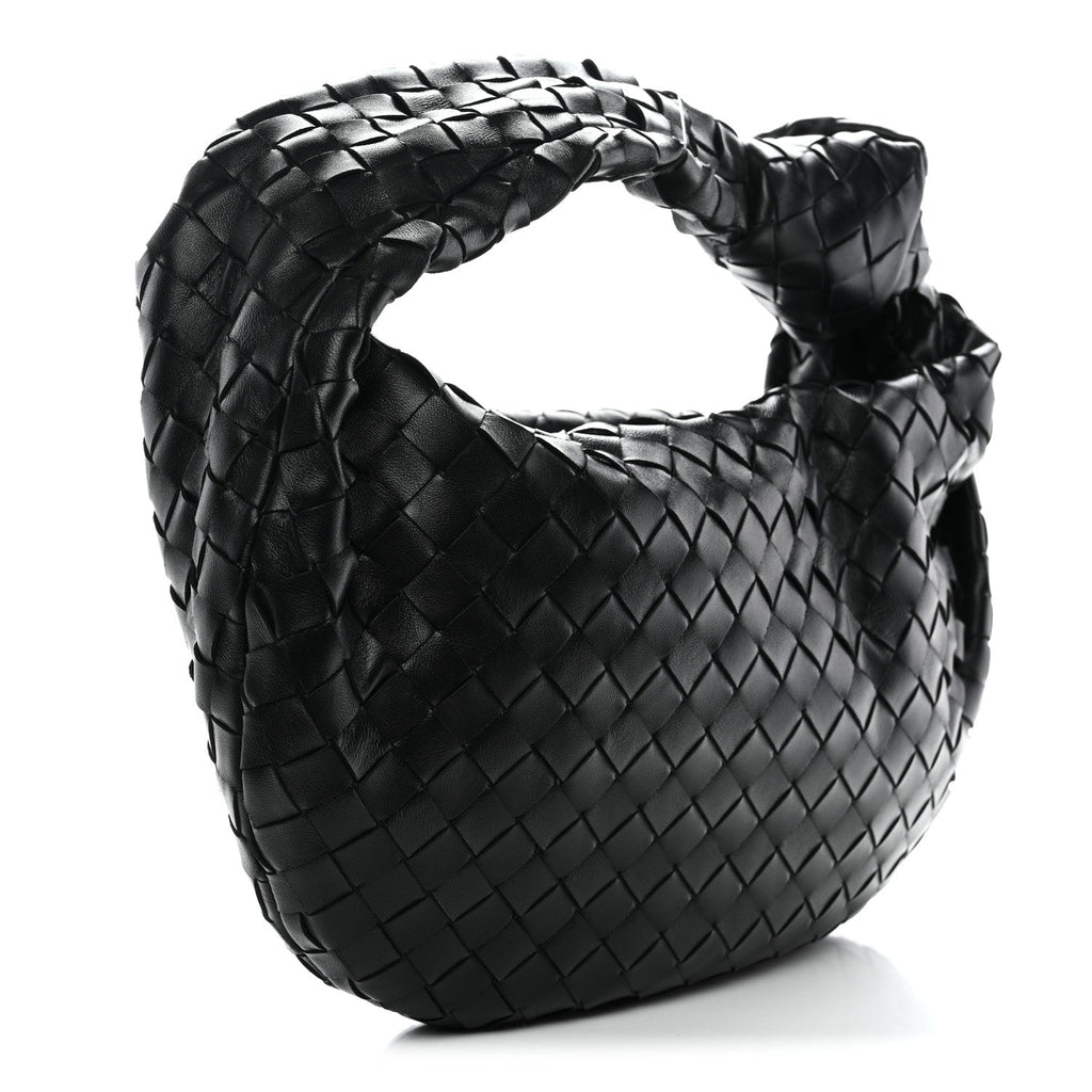 Nappa Intrecciato Teen Jodie Hobo Black