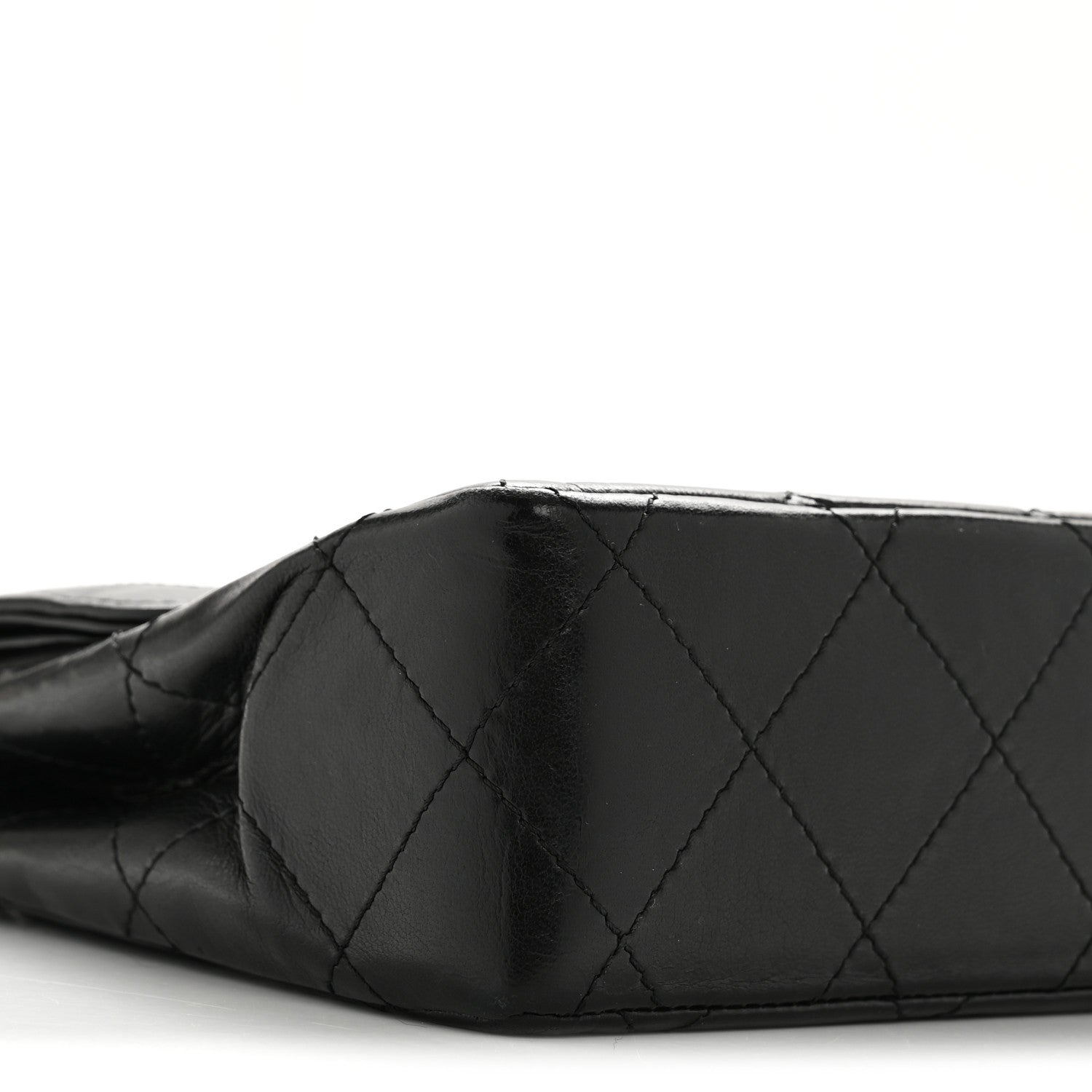 Lambskin Medium Double Flap Black