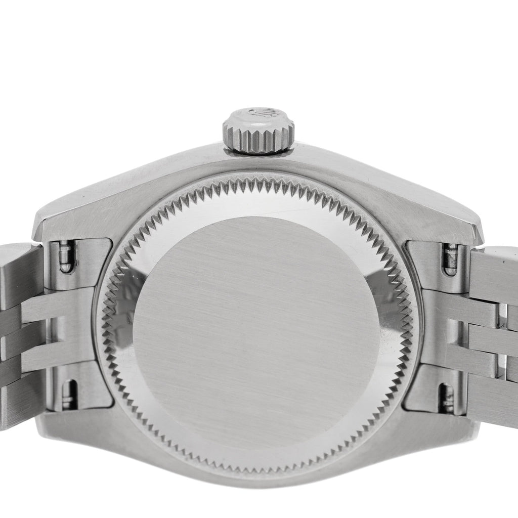 Stainless Steel 18K White Gold Diamond 26mm Oyster Perpetual Datejust Watch Black 179174