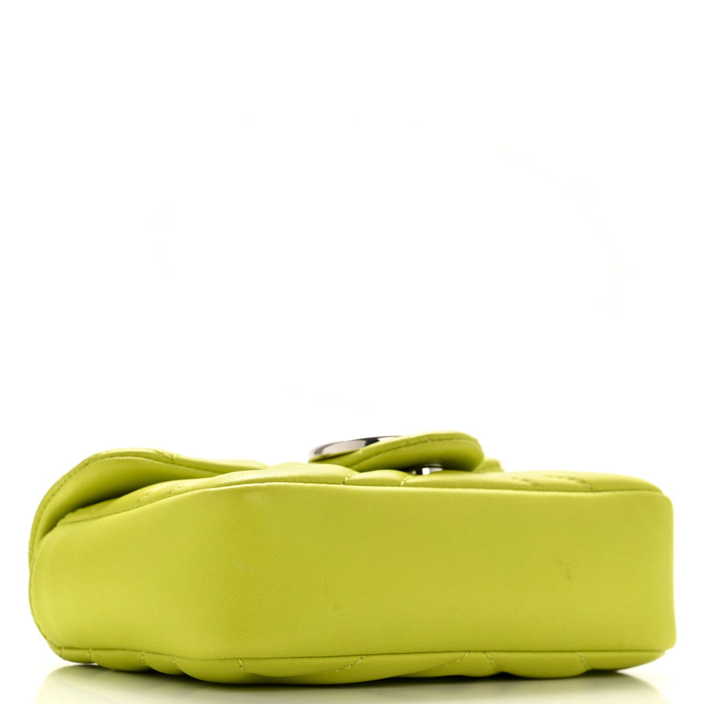 Lambskin Matelasse Mini GG Marmont Shoulder Bag Firefly