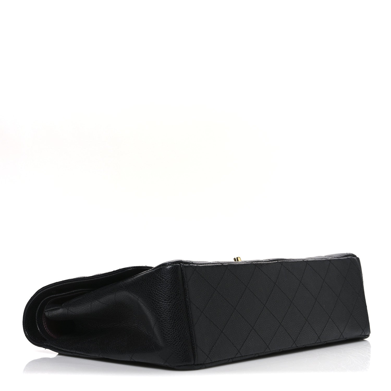 Caviar Quilted Maxi Double Flap Black