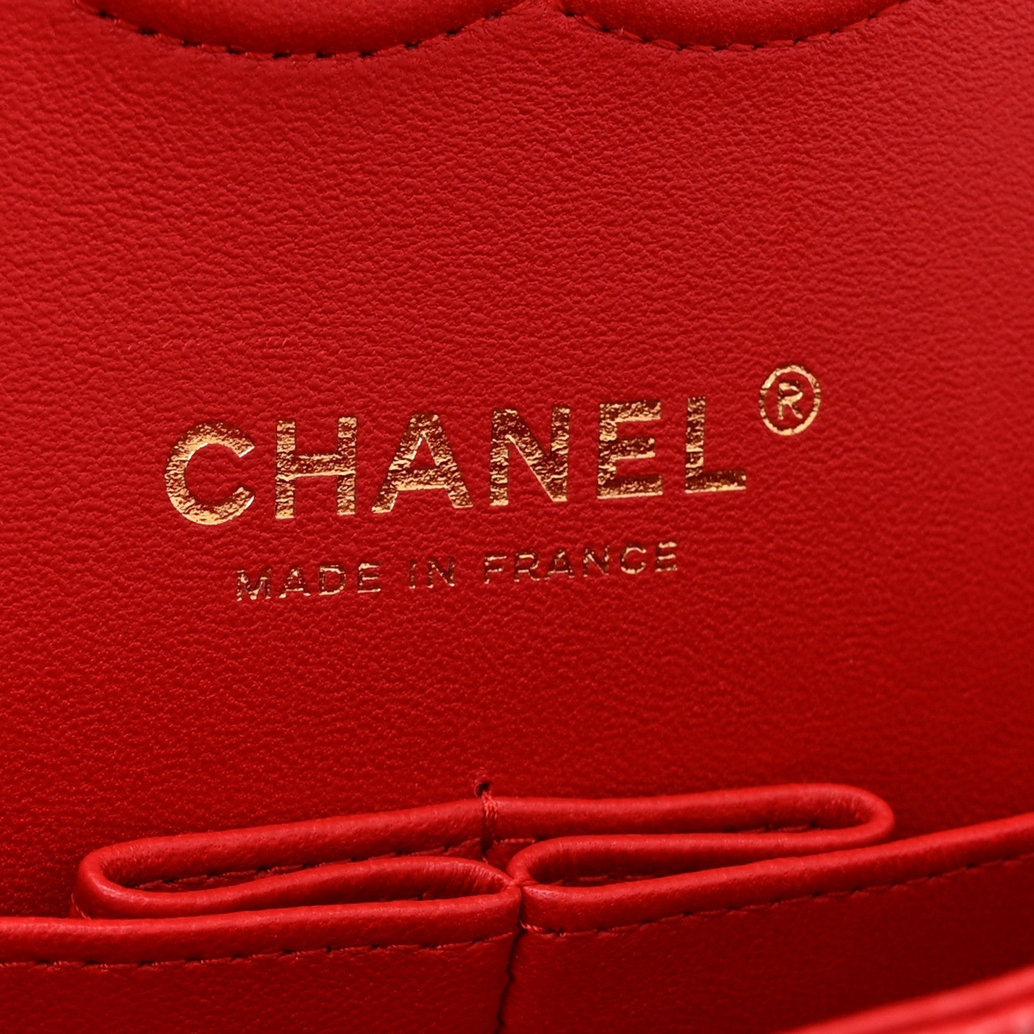 Iridescent Caviar Quilted Medium Double Flap Red