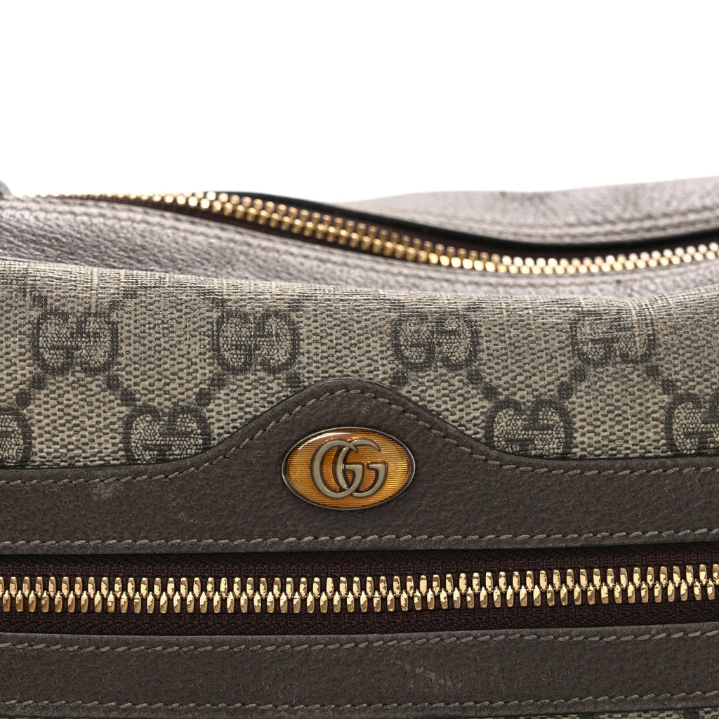 GG Supreme Monogram Web Small Ophidia Shoulder Bag Brown