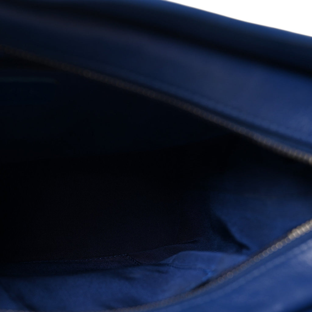 Aged Calfskin Quilted Medium Gabrielle Hobo Blue