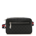 Soft GG Supreme Monogram Web Belt Bag Black Grey