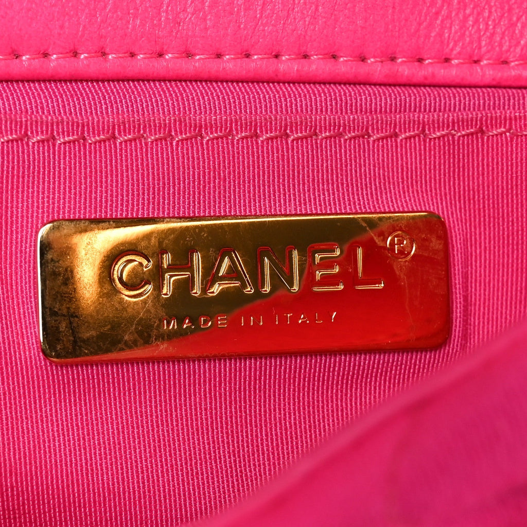 Jersey Quilted Chanel 19 Waist Bag Pink