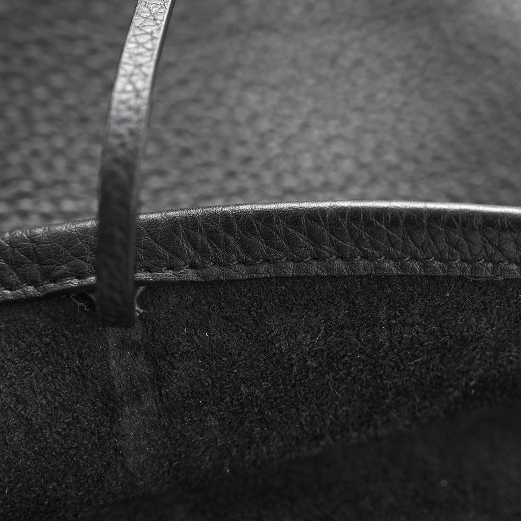 Grained Calfskin Medium N/S Park Tote Black