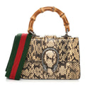 Snakeskin Bamboo Web Mini Dionysus Top Handle Bag