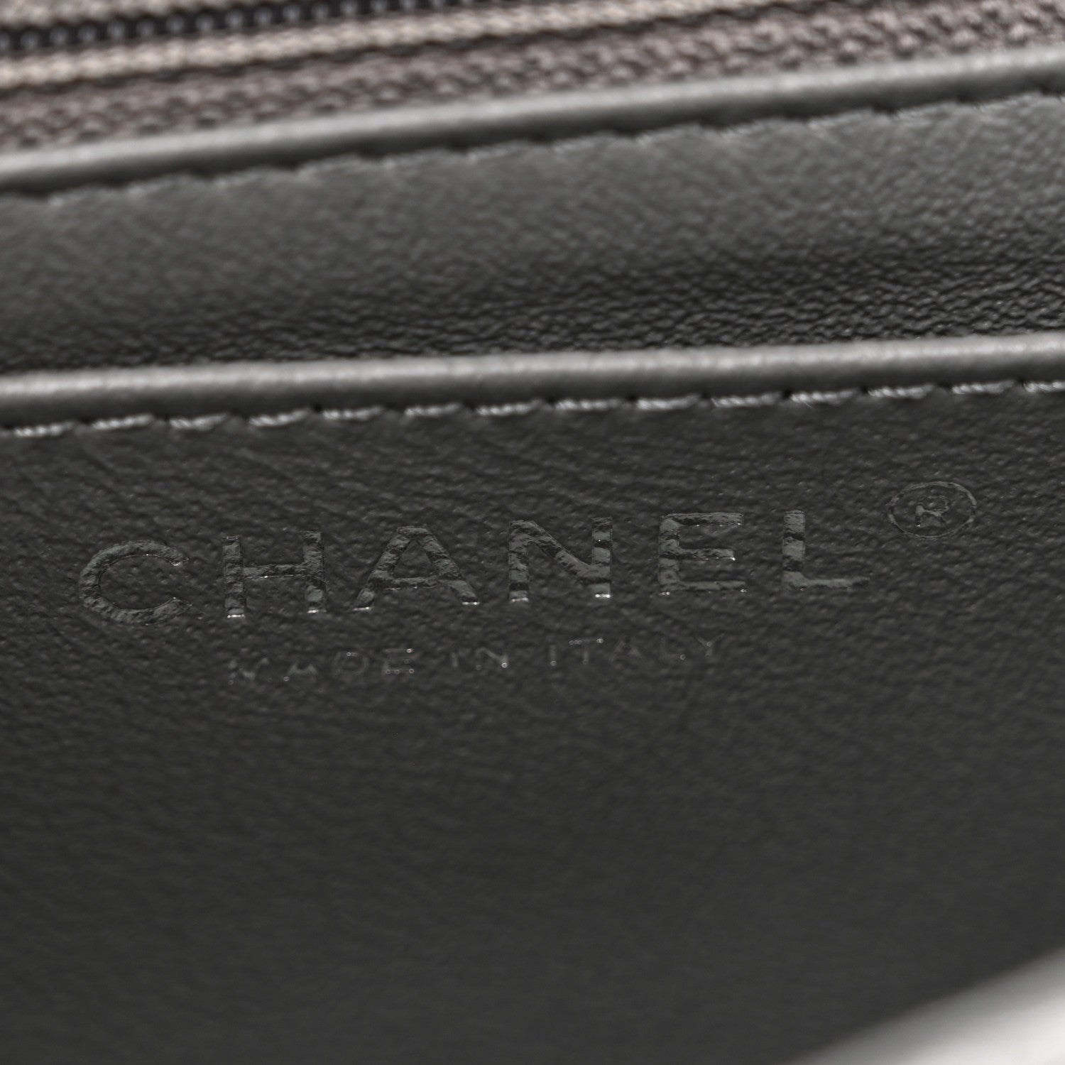 Caviar Quilted Mini Rectangular Flap Grey